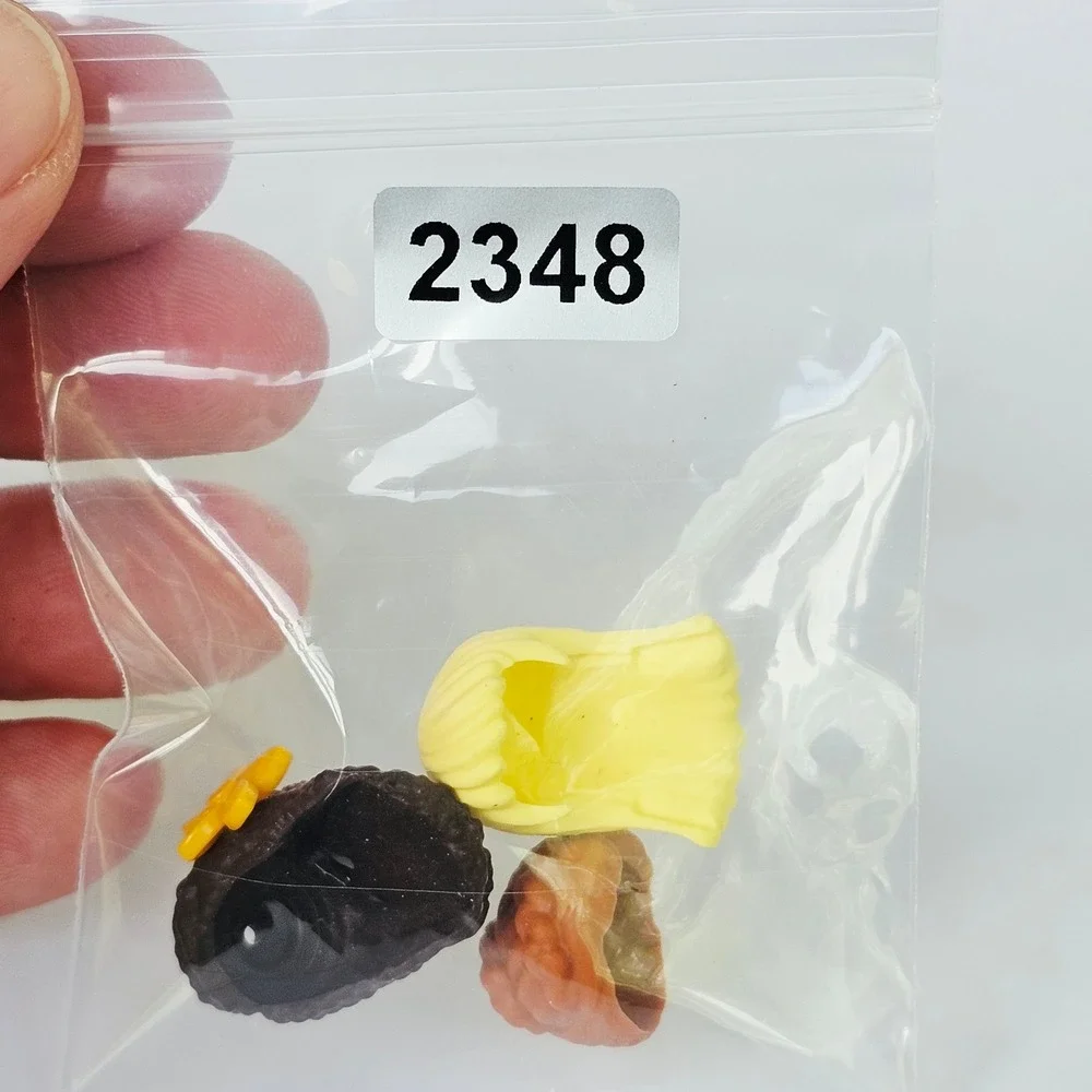 LEGO Mini-doll Hair Pieces Lot 3pk Blonde Ginger Brown Braids Flower Accessory
